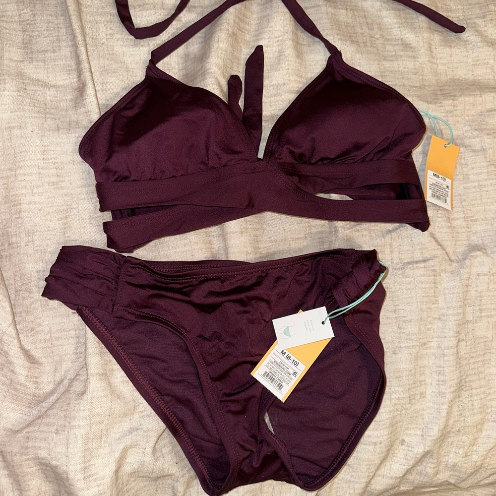 Burgundy Bikini Set
